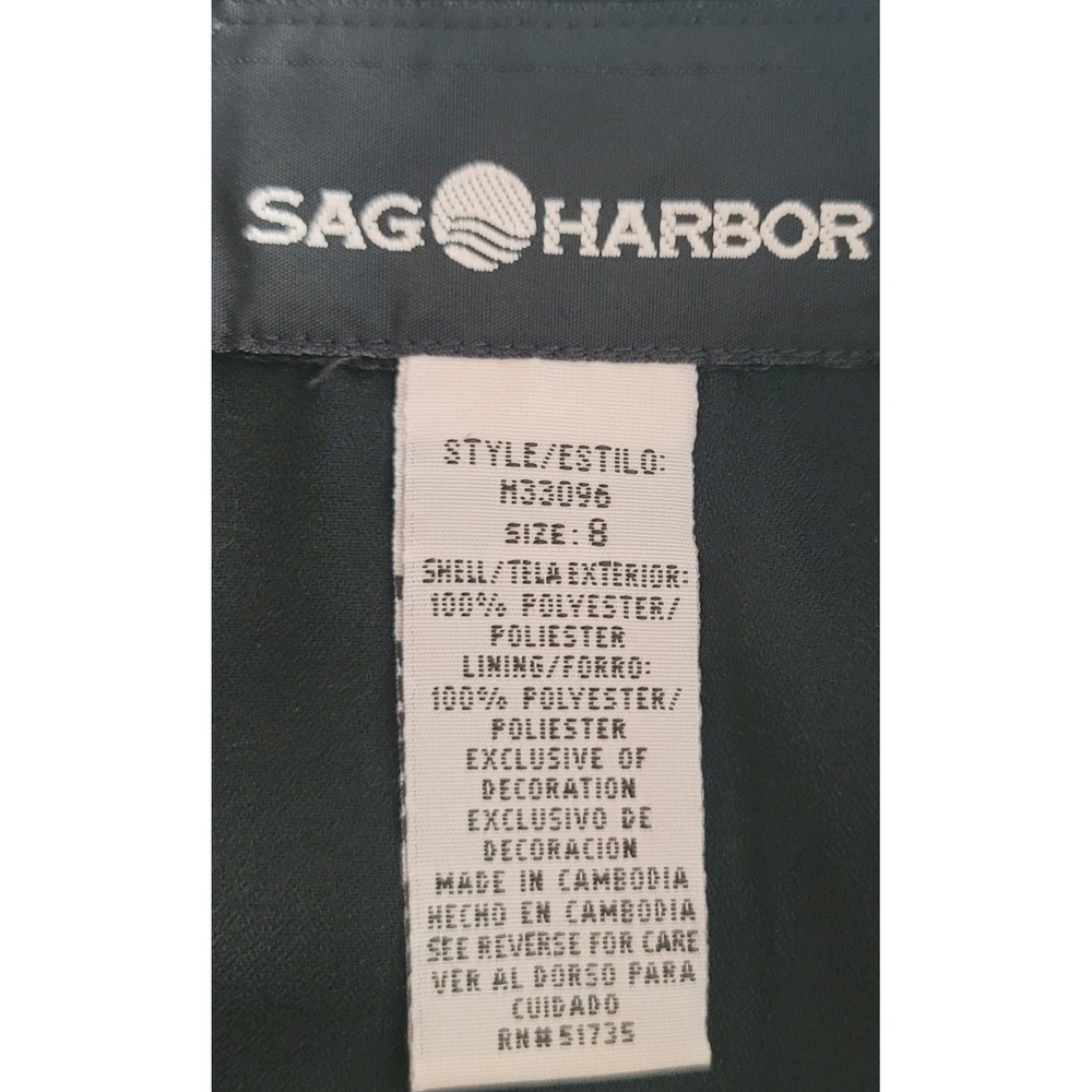 NWT Sag Harbor Black Embroidered Midi Skirt Womens 8 Modest Office Cottagecore - Picture 3 of 10